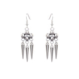 Horrible funny skull Halloween earrings