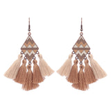 Tassel alloy hollow earrings