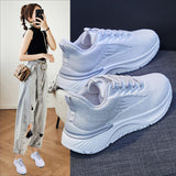 2025  ins Korean version of flying woven women's shoes  summer new student sports shoes women's breathable fitness running casual shoes 283