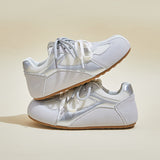 2025  ins Korean version of the new retro German training little white shoes for women  spring students thick soles increase height casual street auction LDS05