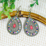 Geometric water drop shell earrings