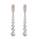 S925 Silver Needle Light Luxury Retro Long Drilled Drop Earrings