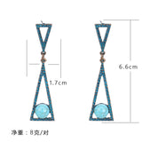 Geometric alloy retro earrings