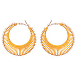 Metal hoop double C earrings