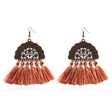 Bohemian fashion long tassel earrings