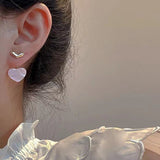 Sweet pink love exquisite earrings