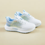 ins tide Korean version of flying woven sports shoes for women's  spring new student running casual shoes to increase the height of street shooting Q1005