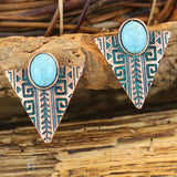 Round alloy earrings
