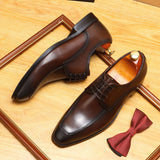 2025 Business casual shoes cowhide men's shoes dress shoes British men's comfortable shoes men's low-top fashion versatile leather shoes men