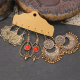 Drop-shaped Bohemian retro earrings
