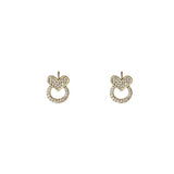 S925 silver needle love micro-set sweet fashion earrings