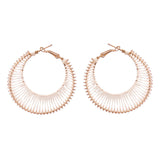 Metal hoop double C earrings