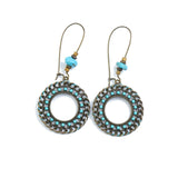 Bohemian Nepalese beads pendant earrings