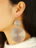 Large and small circle earrings