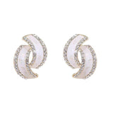 Elegant s925 Silver Needle Geometric Earrings