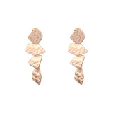 Golden geometry double C earrings