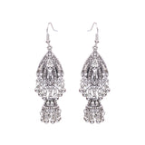 Rice bead bell tassel vintage earrings