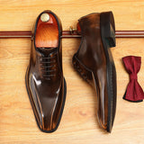 2025 Brick and mortar store wholesale British Oxford shoes men's leather business dress handmade glossy wedding cowhide shoes pointed