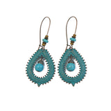 Bohemian Nepalese beads pendant earrings