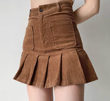 themeisles - Penny Corduroy Pleated Skirt
