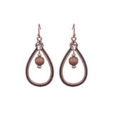 National Geometric Round Wooden Bead Earrings