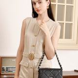 Xiaoxiangfeng rhombus shoulder women's bag versatile temperament caviar pattern chain bag messenger bag