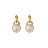 Vintage large pearl earrings