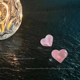 S925 silver needle peach girl lovely multicolor love resin earrings
