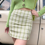 themeisles - Cara Plaid Skirt // Green