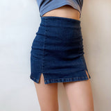 themeisles - Denim Split Skirt