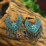 Geometric alloy retro earrings