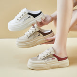 2025  summer little white shoes new Korean version ins female students thick sole heightening mesh breathable casual board shoes HY322