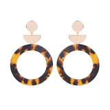 Bohemian geometric metal tassel earrings