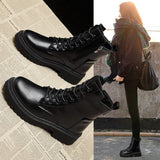 Ins trendy Martin boots women's popular autumn new British short boots platform student Internet celebrity locomotive boots casual boots F06