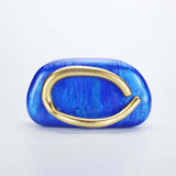 women's  new shoulder oblique span bag, special-shaped shell acrylic bag, fashion wedding dinner clutch bag