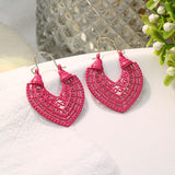 Fashion heart-shaped color hollow earrings