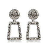 Metal wind geometric earrings
