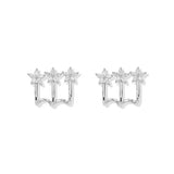 Three flower earrings