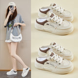 2025  summer little white shoes new Korean version ins female students thick sole heightening mesh breathable casual board shoes HY322