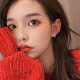 Fashion simple small and cute Christmas deer earrings
