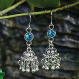 Long tassel Nepal lantern earrings