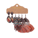 Bohemian fashion large circle geometric earrings