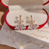 Bowknot Retro S925 Silver Needle Earrings