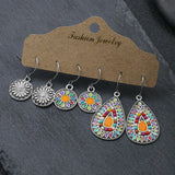 Round openwork bohemian earrings