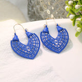 Fashion heart-shaped color hollow earrings