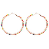 Golden geometry double C earrings