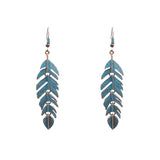 Fashion retro alloy leaf earrings