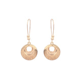 Pearl gold geometric earrings