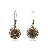 Bohemian Nepalese beads pendant earrings