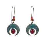 Bohemian Nepalese beads pendant earrings